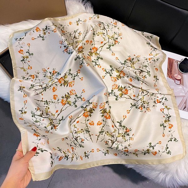 Nowa Moda 70X70Cm Damski Szalik Jedwabny Szalik Z Nadrukiem Paisley Kwadratowy Szal Dekoracyjna Opaska Na GłOwę Szyję Luksusowy Design Bandana-image