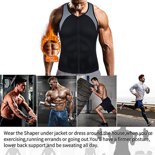 Camiseta Sin Mangas Sauna SudoracióN Para Hombre Fitness PéRdida De Peso Entrenador De Cintura Chaleco De Entrenamiento-image