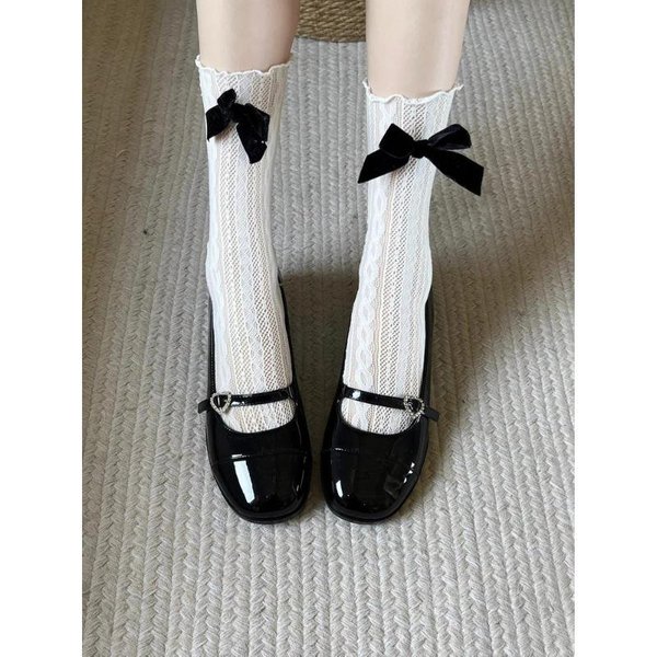 Zapatos Mary Jane De DiseñAdor Para Mujer De Primavera Moda Punta Redonda Zapatos Planos CóModos De Suela Blanda Para Mujer Zapatos De Ballet CóModos Para Mujer 40 Negro-image