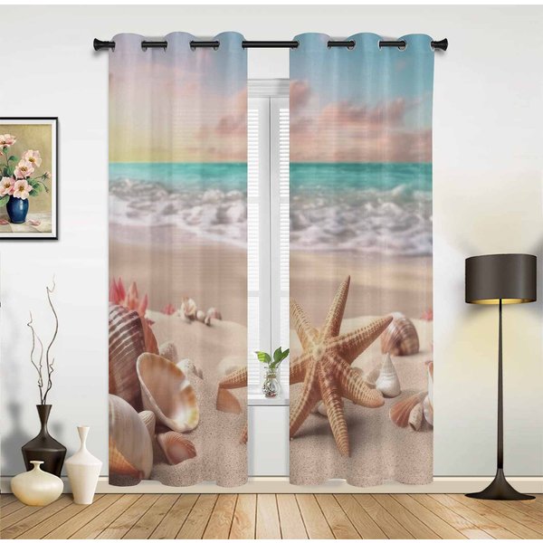 Fantastyczny Wzorzysty WzóR Nieba GwieźDzistego I PółKsiężYca ZasłOny Okienne Do Salonu I Sypialni ZasłOny Kuchenne 100W160H(Cm)40X63In&Grommet Top-image