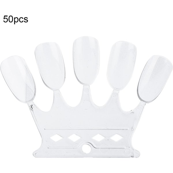 50 Piezas Puntas De PráCtica Para UñAs Arte Manicura Esmalte Gel Color ExhibicióN Herramienta Para Mostrar Esmalte De UñAs 3#-image
