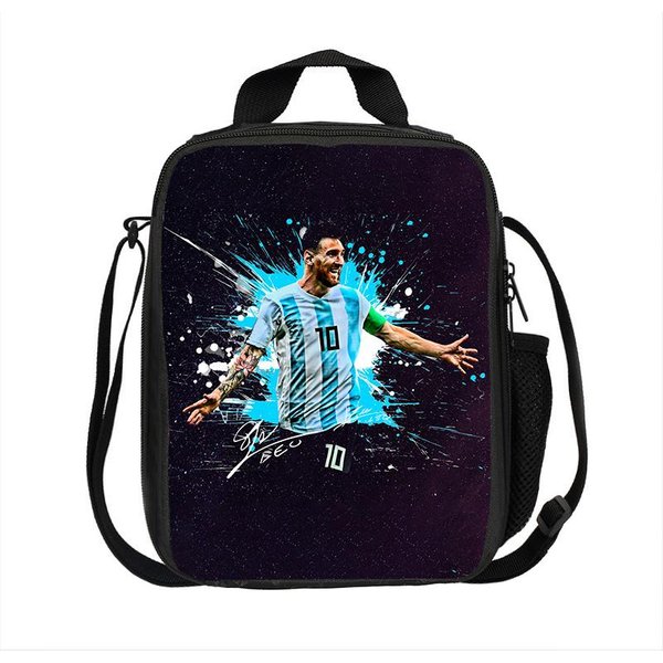 M-Messi Torba Termiczna Gwiazda PiłKi NożNej Izolowane Torby Na Lunch Pojemnik Na Lunch Szczelna Torba Tote PudełKo Na Lunch Sport PiłKa NożNa Torby Do Przechowywania ŻYwnośCi-image