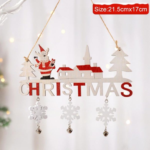 Adorno Colgante De Madera De Gnomo De Papá Noel 2024, DecoracióN NavideñA Para Puerta De Casa, Colgantes Para áRbol De Navidad, Navidad, AñO Nuevo 2025-image
