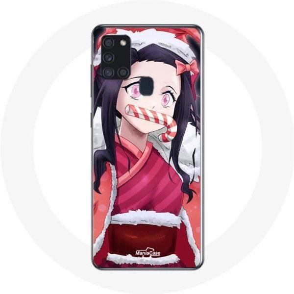 Funda - Maniacase - Samsung Galaxy A21S - Anime Demon Slayer - Flexible - Negra-image