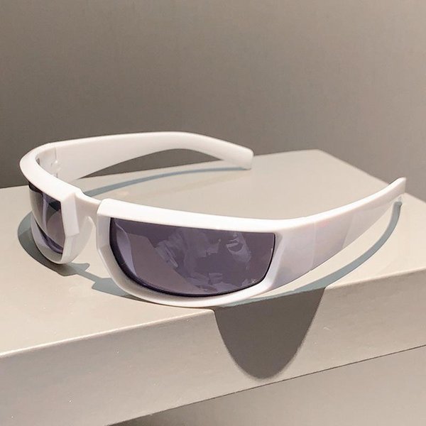 Modne Y2K Klasyczne Sportowe Gogle Okulary PrzeciwsłOneczne Okulary Damskie Dla MężCzyzn Luksusowy Styl Projektanta Styl Okulary PrzeciwsłOneczne Trend Jazda Rowerem Okulary Ochronne UV400 Gray-image