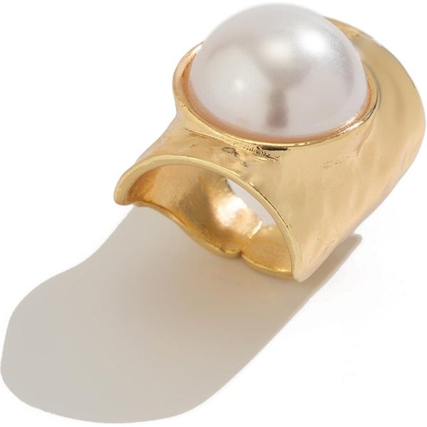 Anillo Ancho Irregular Exagerado Para Mujer, Anillo GeoméTrico Ajustable, JoyeríA Elegante, Accesorios De Anillo Para Mujer Oro-image