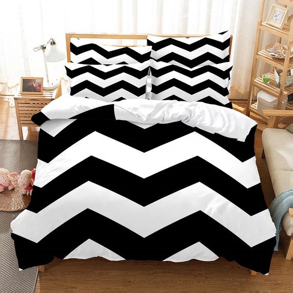 Juego De Cama Juego De Funda NóRdica Juego De Cama 3D ImpresióN Digital Ropa De Cama TamañO Queen DiseñO De Moda 155X215Cm 3Pcs-image