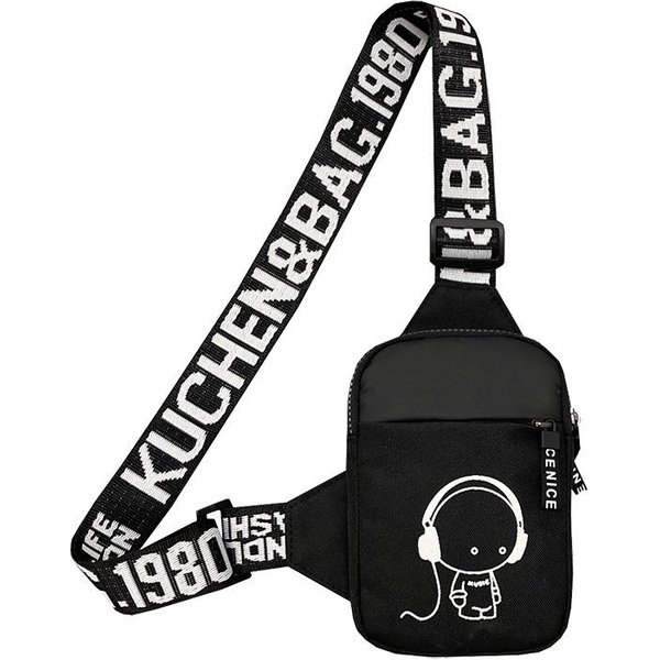 Bolso De Hombro Para Hombre Tendencia INS Mochila PequeñA Impermeable TeléFono MóVil Bolso Mensajero Para Hombre Bolso Cuadrado Bolsos Cruzados-image