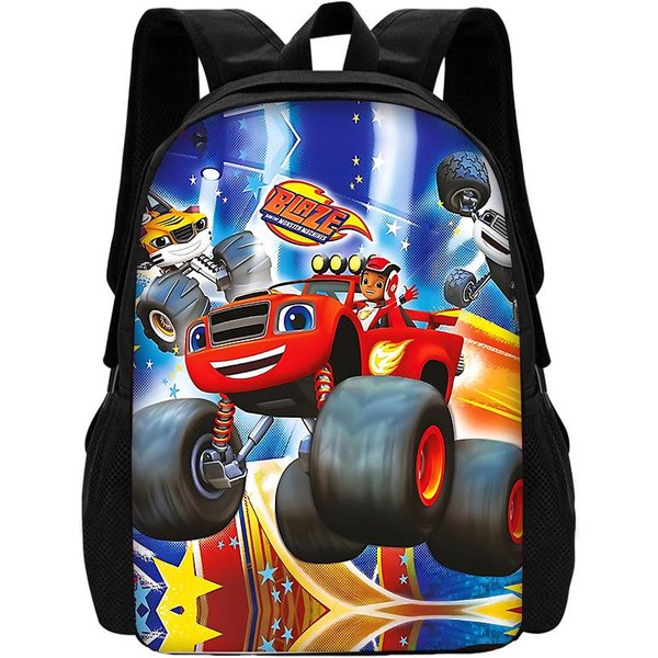 Mochila Escolar Infantil B-Blaze Y Las MáQuinas Monstruosas Con Bolsas Para El Almuerzo, Estuches, Mochilas Escolares Para NiñOs NiñAs Mejor Regalo-image