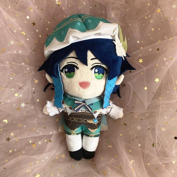 Anime Genshin Impact Venti Pluszowa Lalka Zabawka Gra Urocza MięKka Wypchana Poduszka Prezent Dla Dzieci 20Cm 20Cm White-image