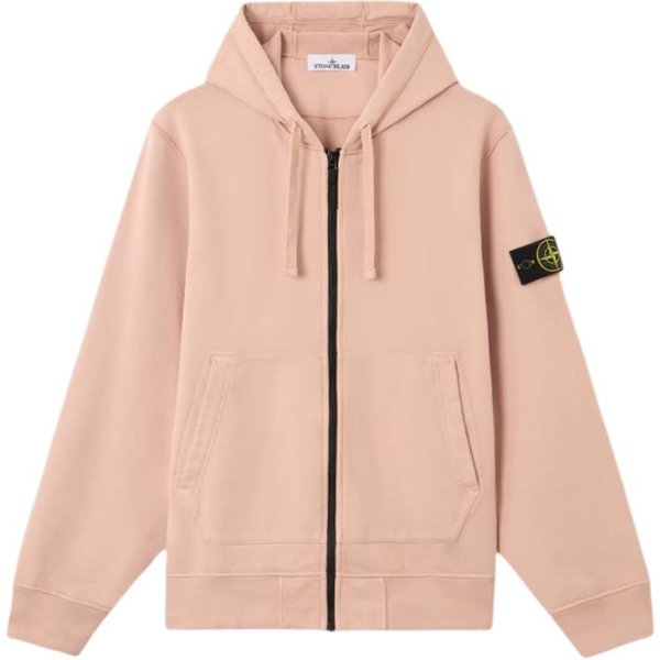 Stone Island Ss26 BawełNa Organiczna Polar Regularny KróJ Bluza Rozpinana Z Kapturem MęSka Bluza L1S156100061S0051-V008E M Beige-image