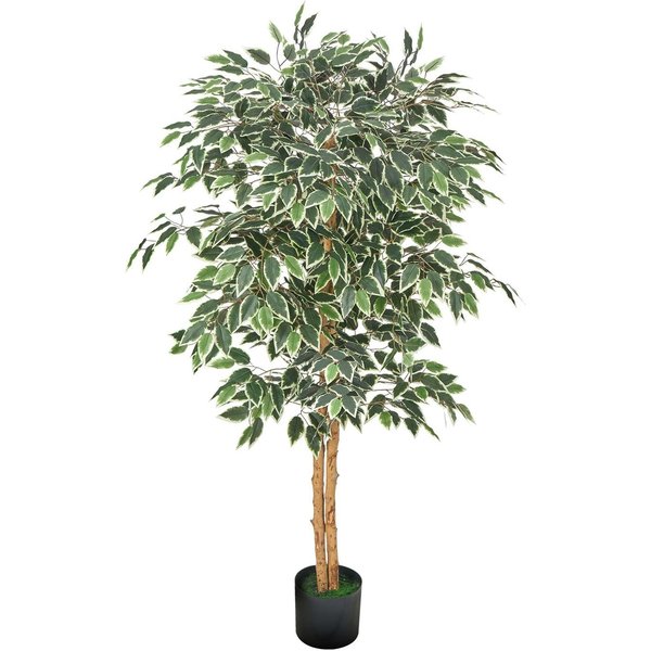 Sztuczne Drzewko Fikusowe 150Cm Wysoka Sztuczna RośLina Z Doniczką Do Wystroju WnęTrz-image