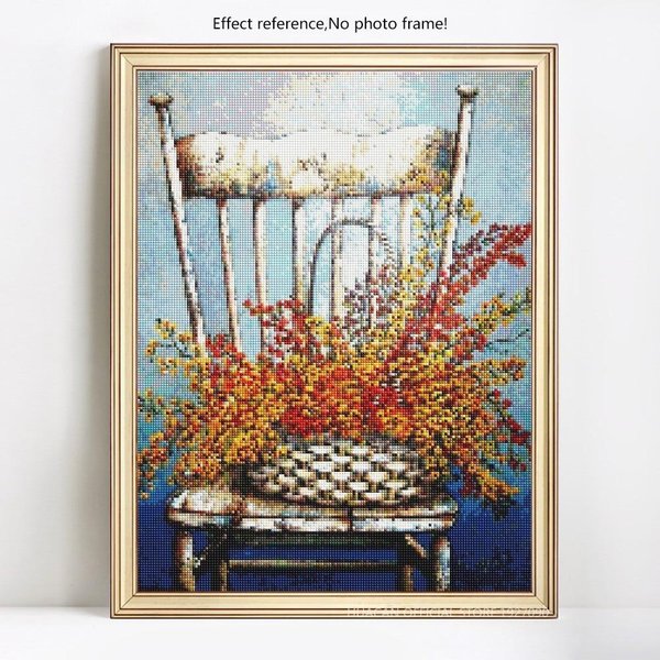 Pintura Diamante 5D Redonda Completa Flor Y Mariquita Bordado Venta Imagen Diamante PedreríA 20X30-image