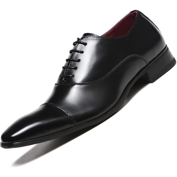 2019 Zapatos De Hombre Zapatos De Negocios Para Hombre Zapatos Formales Mocasines Casuales Transpirables Para Hombre 43 Negro-image