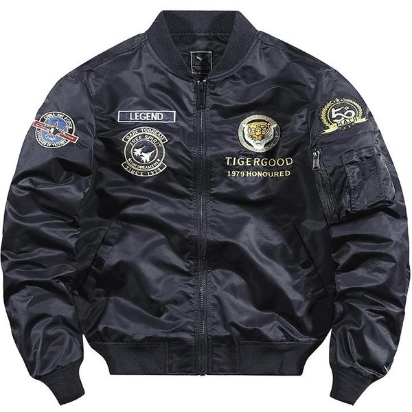Kurtka BawełNiana Kurtka Haftowana Kurtka Typu Bomber Kurtka Lotnicza MęSka XL-image