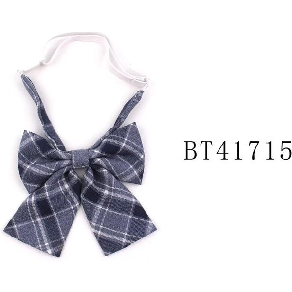Pajarita De Cuadros Femenina Pajarita Casual Para Mujer Cuello De Uniforme Lazo De Mariposa Pajaritas De Cuadros Para Adulto Corbatas Pajaritas Para NiñAs Gray-image