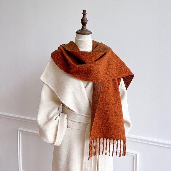 Bufanda De Cachemira De Invierno De Lujo Para Mujer, DiseñO CáLido, Pashmina, Manta, Poncho, Bufandas, Chal, PañUelo Grueso 30X180Cm Gray-image