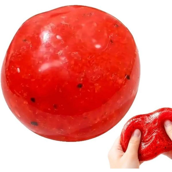 Wazelina Shasha GłOśNa PiłKa Arbuz Ziemniak MrożOny NapóJ Ulga Zabawka Sensoryczna MięKki Powolny OdbióR Squishy Zabawka Anty-Stresowa Dla Adhd Prezent Red-image