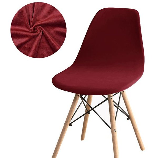 1 /2 /4 /6 -Uds. Fundas EláSticas De Terciopelo Para Sillas De Comedor, Funda Para Silla, Funda De Asiento Para Silla De Comedor, Lavable Y ExtraíBle 2-Pcs-image