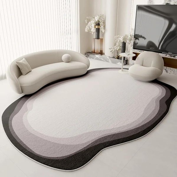 Dywanik Do Przedpokoju W Stylu Nordyckim Nieregularny KształT Pluszowa Mata PodłOgowa Puszyste MięKkie Dywaniki Do Sypialni Minimalistyczna Dekoracja Salonu Dywan 80X120Cm-image