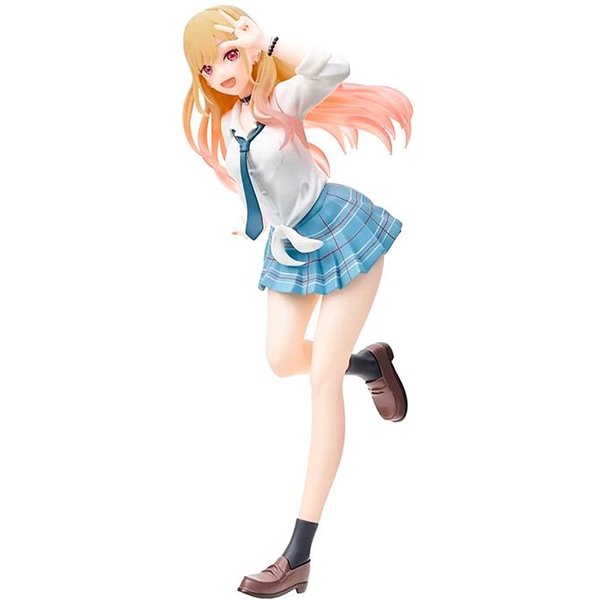 19CM Anime My Dress Up Darling Kitagawa Marin Figurka Mundurek Szkolny Przebranie Model StojąCy Zabawka Prezent Figurka Akcji Dla Dzieci PVC-image