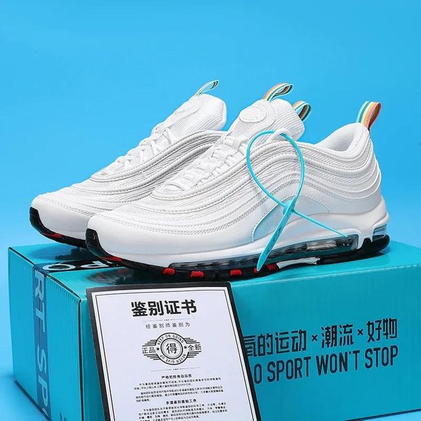 Zapatos De Hombre Con AmortiguacióN De Aire, Nuevos Zapatos Deportivos, Zapatos Casuales Livianos, Zapatos Para Correr 44 White-image