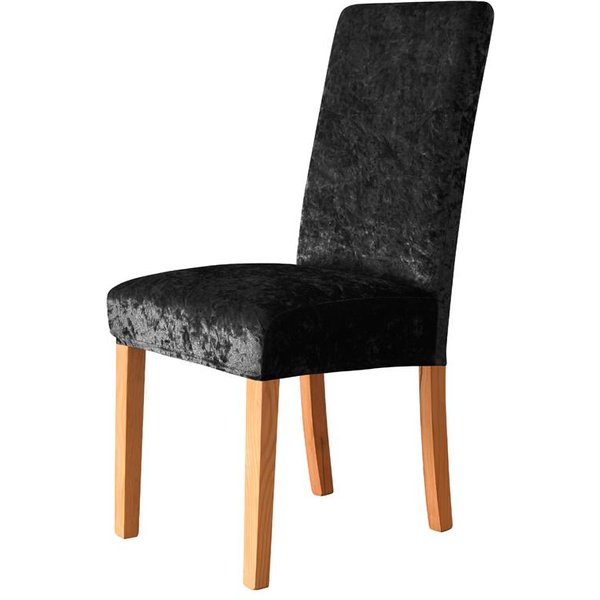 Tela De Terciopelo Brillante De Color SóLido Fundas De Silla Baratas TamañO Universal Fundas De Silla EláSticas Funda De Asiento Fundas Protectoras Para Comedor 1Pc Chair Cover-image
