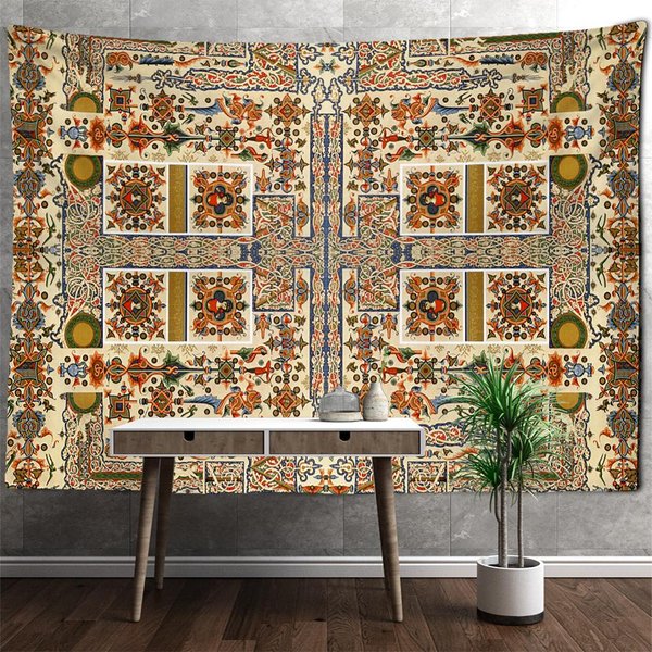 Tapiz De PatróN Misterioso RomáNtico Colgante De Pared BrujeríA PsicodéLica Hippie Mandala DecoracióN De Pared De Fondo 150X130 CM-image
