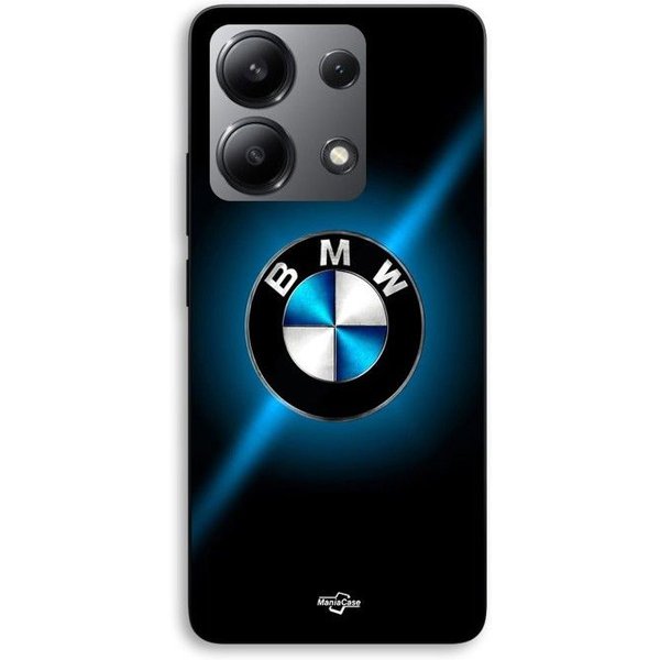 Funda Para Xiaomi Redmi Note 13 4G Logo Bmw Negro Y Azul Brillante Maniacase Negro-image