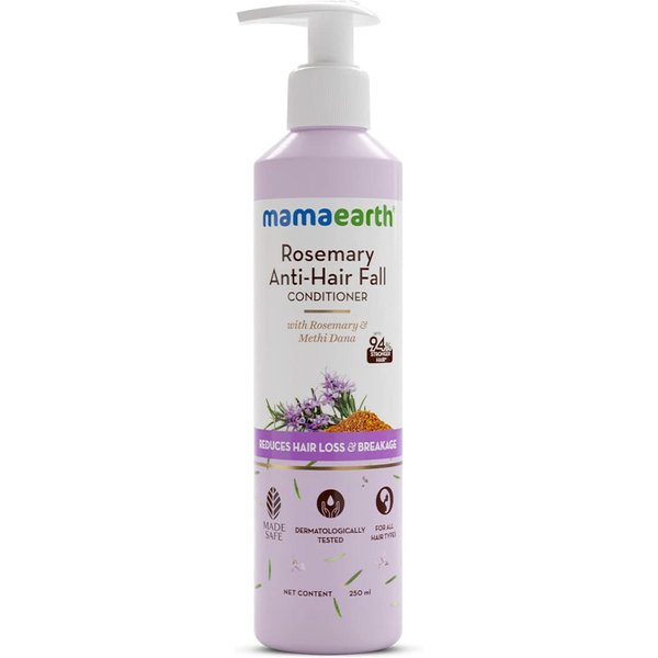 Mamaearth Acondicionador De Romero AnticaíDa Del Cabello 250 Ml Para Controlar La Rotura Cabello MáS Fuerte, Suave Y Sin Frizz Hombres Y Mujeres White-image