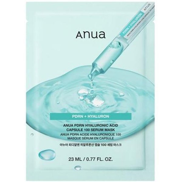 Anua CáPsulas De áCido HialuróNico Pdrn 100 Mascarilla De Suero 23 Ml*1 Unidad 10EA White-image