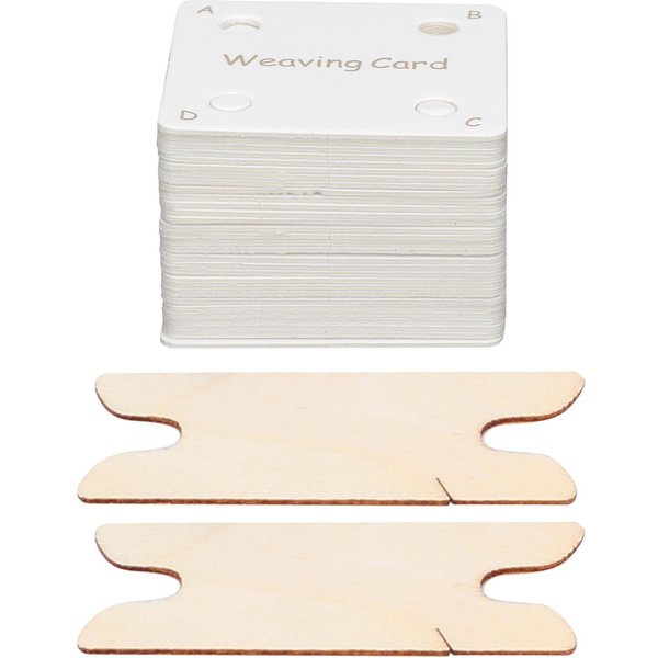 Tarjetas Para Tejer Mesa Manualidad DIY Hecho A Mano Papel Telar Herramientas Con Lanzadera De Tejido Bolsa De Tela-image