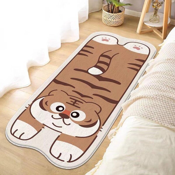 Dywan Flanelowy Do Salonu KreskóWkowy Nieregularny KształT Uroczy MięKki Wygodny Dywanik Przy Sofie Sypialni łóżKu Dekoracja Domu 50X120CM(1.6X3.9FT-image