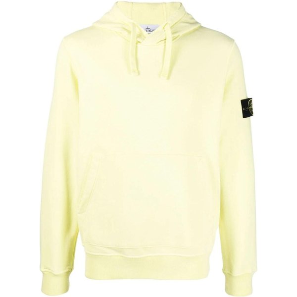 Stone Island Fw22 Sudadera Con Capucha Y Bolsillo Canguro De Color SóLido Con Logo Para Hombre Sudadera Amarillo LimóN 771564120-V0031 L Beige-image