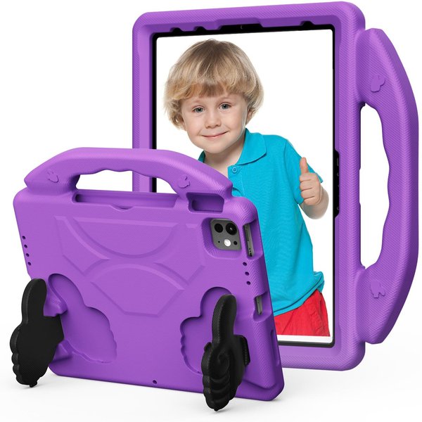 Funda Para NiñOs Para Ipad Pro De 11 Pulgadas(////)Ipad Air5/4(10,9 Pulgadas) Tableta Antichoque De Cuerpo Completo Con Soporte De Asa Ipad Air 4 10.9In PúRpura-image