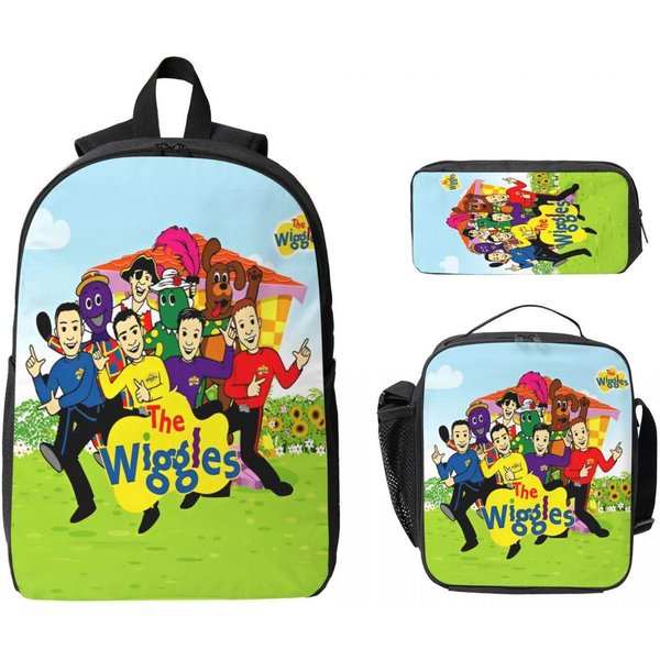 La Serie De TV De The Wiggles Mochila Infantil Lonchera Estuches Para NiñOs NiñAs Mochilas Preescolares Bolso Escolar Ligero Set De Mochila Escolar-image