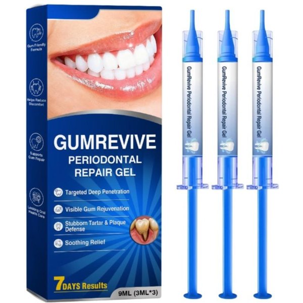 Gum Revive Profesjonalny ŻEl Do Naprawy DziąSeł Smak MięTowy Naturalne Ekstrakty RośLinne Delikatna Marka PielęGnacji Jamy Ustnej ŻEl Do Naprawy ZęBóW Blue-image