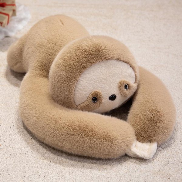 65/75 Cm DłUgie Ramię ObciążOna Pluszowa Poduszka MięKki Pluszowy ZwierząTko Szop Koala NiedźWiedź Leniwiec Dinozaur Zabawka Prezent Dla Dzieci ChłOpcóW Dziewczynek Beige-image