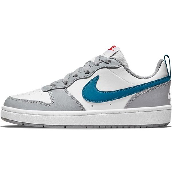 Nike Court Borough Low 2 GS BiałY Jasnoszary Marina DziecięCe Sneakersy Habanero-Czerwony BQ5448-117 35.5 Gray-image