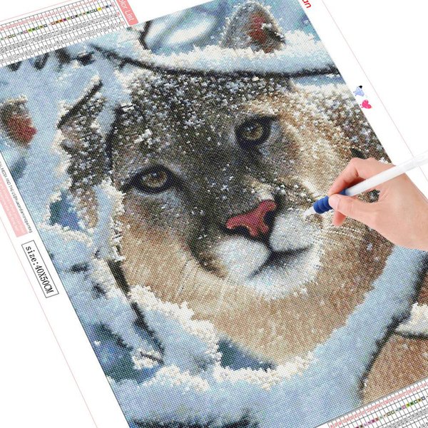 Pintura De Diamante 5D Redonda Completa Asnow Leopardo Diamante Arte Bordado Animal Llegada DecoracióN Del Hogar 20X30CM-image