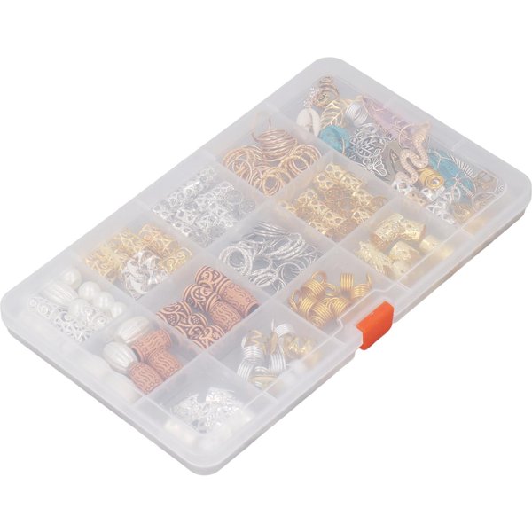 Cuentas Para El Cabello JoyeríA Cuentas Para Rastas JoyeríA Anillos Para Trenzas Decoraciones Para El Cabello DIY Colgantes Rastas Gray-image