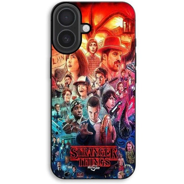 Funda Para Iphone 17 Stranger Things Serie Temporada 4 Negro-image
