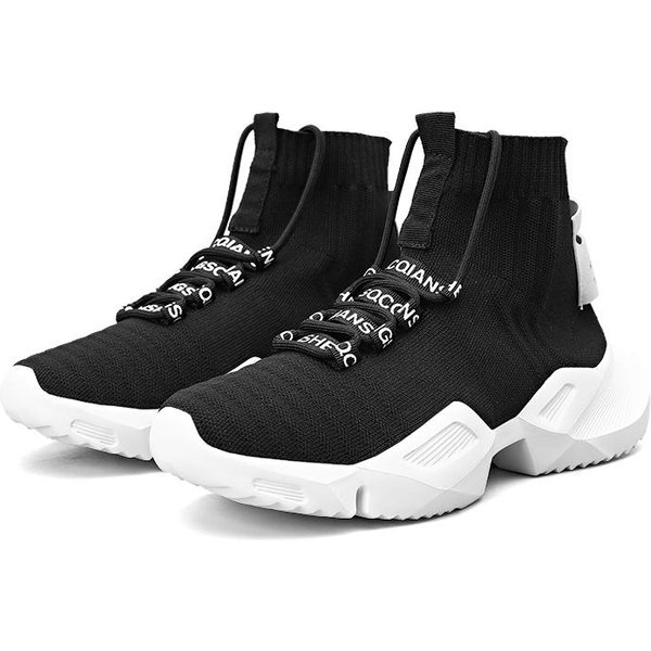 Modne Wysokiej JakośCi Siateczkowe Sneakersy MęSkie Buty Casualowe Lekkie Wygodne Sznurowane MęSkie Buty Do Chodzenia Wysokie Sneakersy TêNis 39 BiałY-image