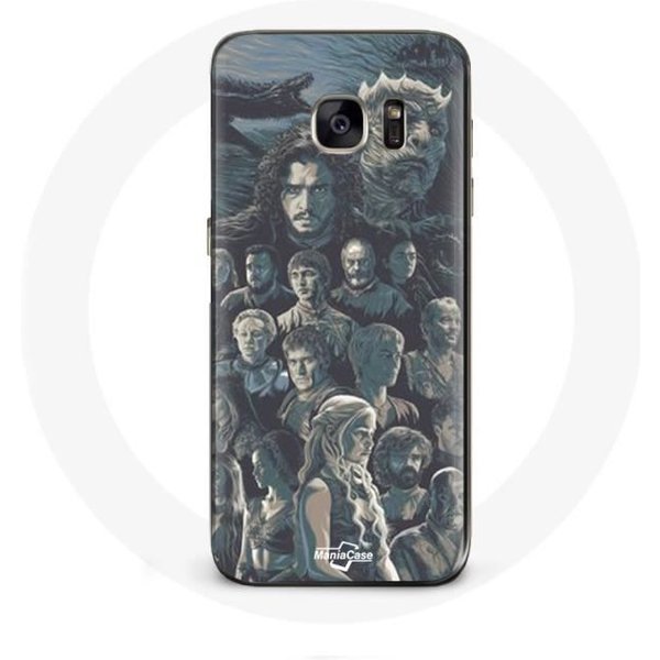 Funda Para Samsung Galaxy S6 - Maniacase - Juego De Tronos Temporada 8 - Fondo Gris - Personajes - PláStico Gris-image