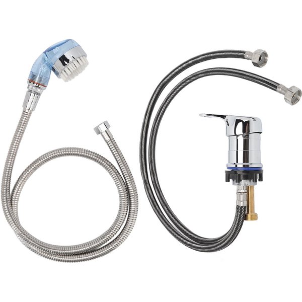 Grifo Para Lavacabezas VáLvula De Agua FríA Caliente Kit De Rociador Para SalóN De PeluqueríA Con Tubo De 70 Cm Manguera Suave De 120 Cm Azul-image