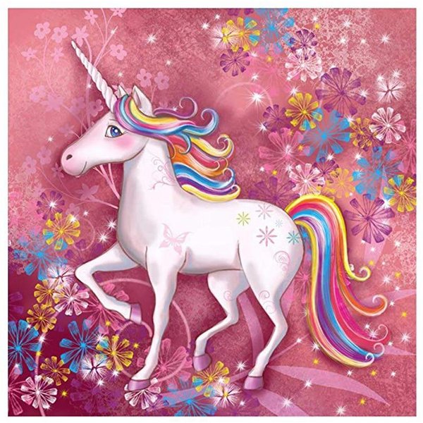 5D Taladro Completo DIY Diamante Pintura Adultos Rosa Unicornio Diamante Bordado Punto De Cruz 30X30Cm-image