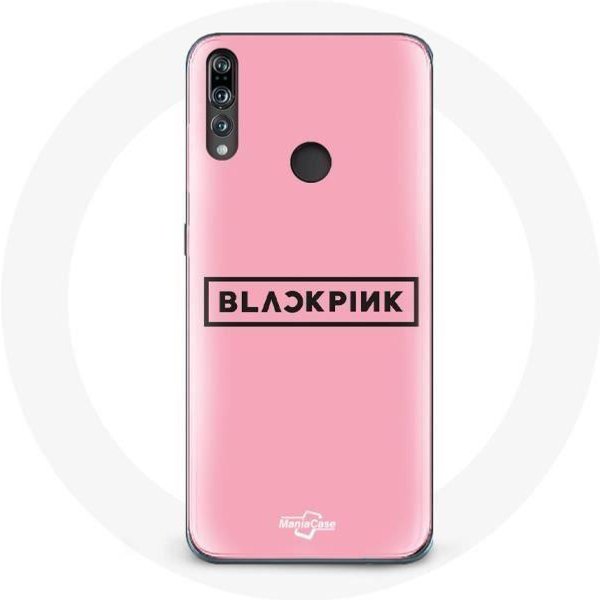 Funda Para Huawei P30 Lite - Maniacase - Logo Blackpink - Silicona Flexible - K-Pop - Rosa Negro Negro-image