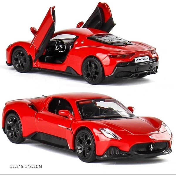 Maserati MC20 Supercar 5-Calowy Metalowy SamochóD Symulacyjny Wykwintny Odlewany I Zabawkowy Pojazd RMZ City 1:36 PrezentóW Ze Stopu Dla Dzieci Red-image