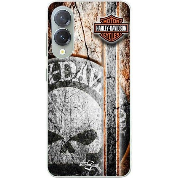 Funda De TeléFono - Harley Davidson - S25 Edge - Silicona - Negra - Calavera Vintage Negro-image