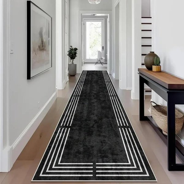 Minimalistyczny Geometryczny Dywanik Do Przedpokoju AntypośLizgowy łAtwy Do Czyszczenia DłUgi Dywanik PodłOgowy Do WnęTrz Przedpokoju Sypialni WystróJ Domu 60X240Cm 24X94Inch-image